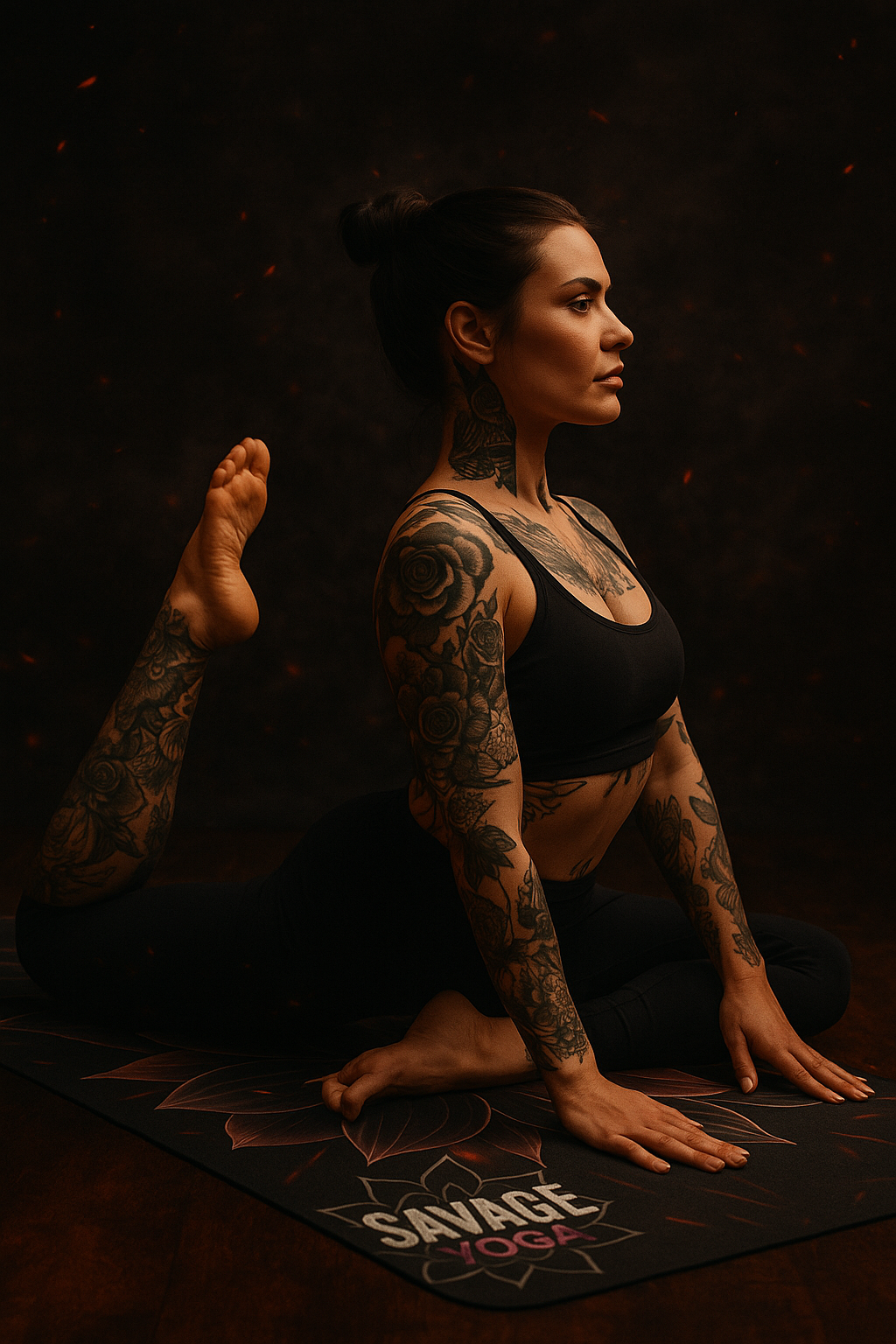 Midnight Dahlia Yoga Mat — Savage Yoga