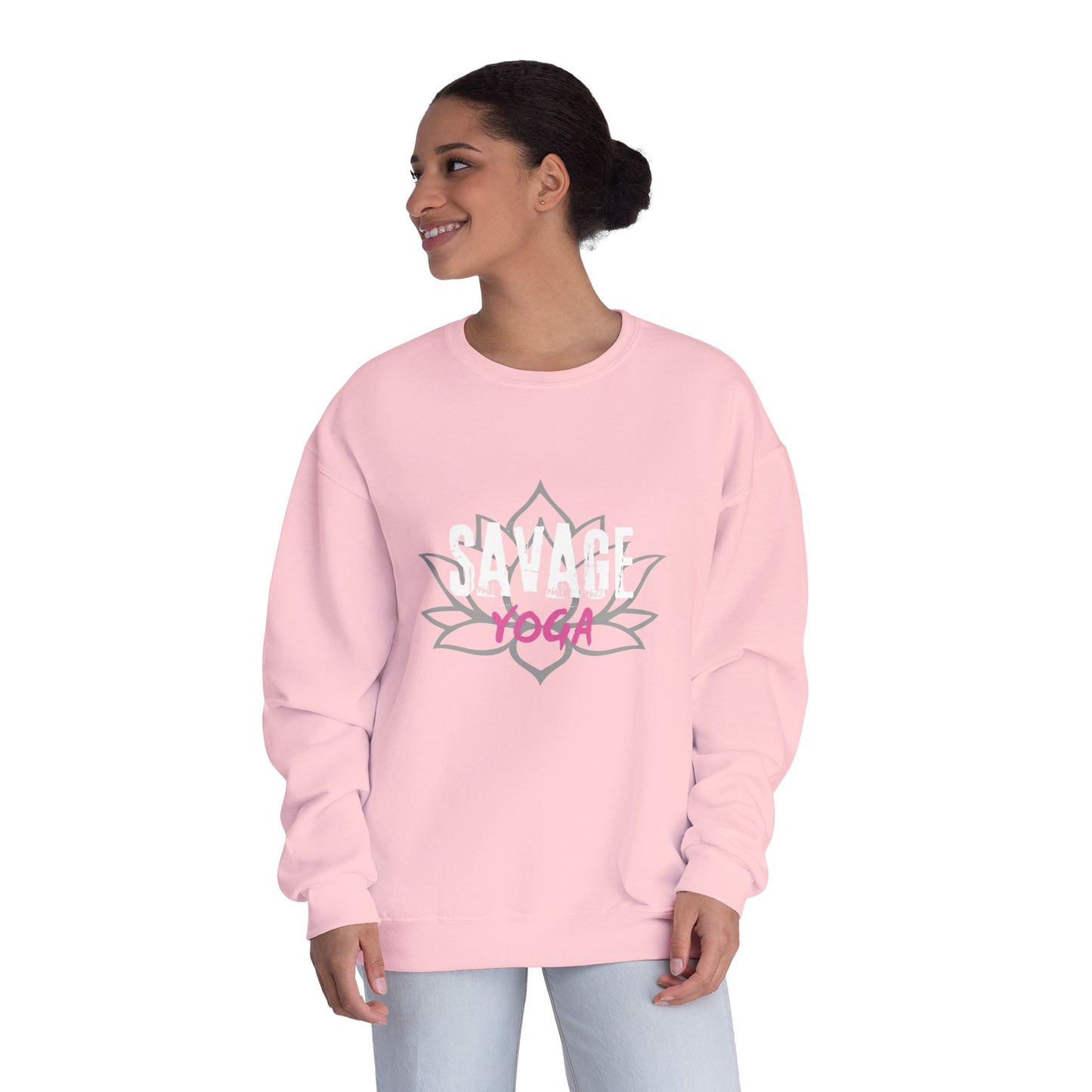 Savage Yoga Rose Crewneck — Dark, Soft &amp; Fiercely Comfortable