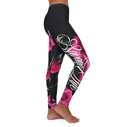 Savage Yoga – Midnight Rose Performance Leggings
