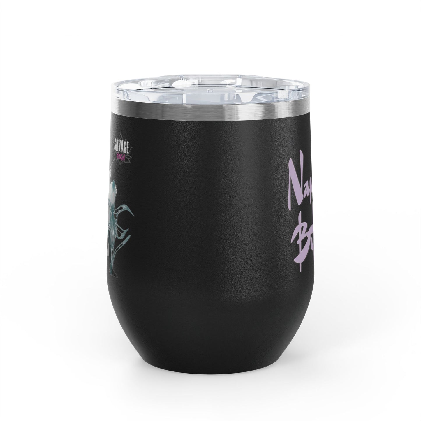 Sip With Attitude  — Savage Yoga 12oz Stainless Steel Wine Tumbler