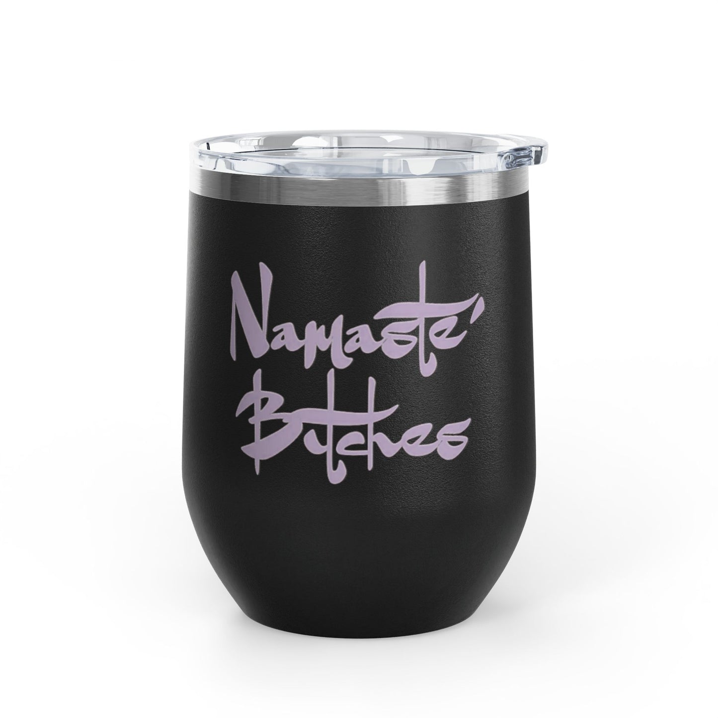 Sip With Attitude  — Savage Yoga 12oz Stainless Steel Wine Tumbler