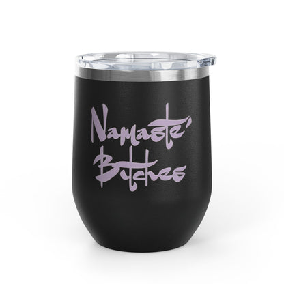 Sip With Attitude  — Savage Yoga 12oz Stainless Steel Wine Tumbler