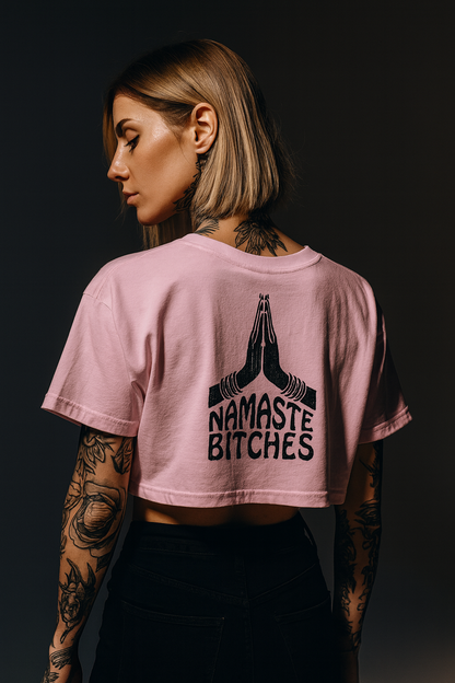 Savage Yoga – “Namaste Bitches” Cropped Tee
