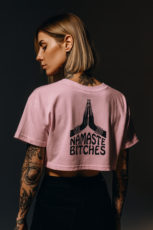 Savage Yoga – “Namaste Bitches” Cropped Tee
