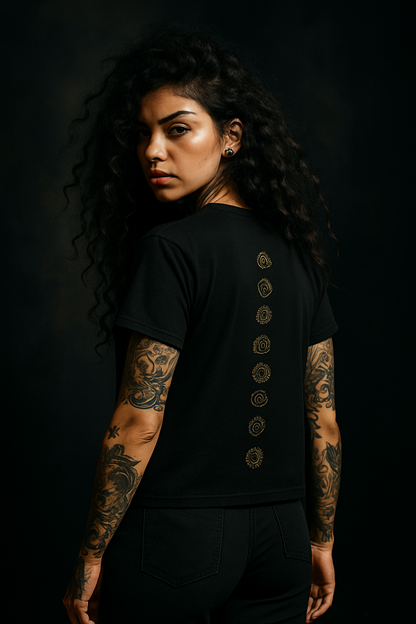 Savage Yoga – Women’s Symbolic Spine Tee