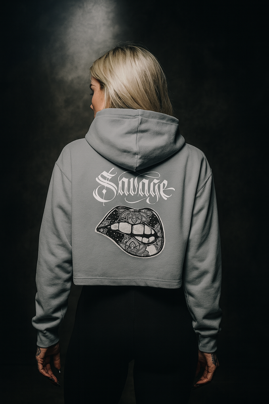 Savage Bite - Cropped Hoodie