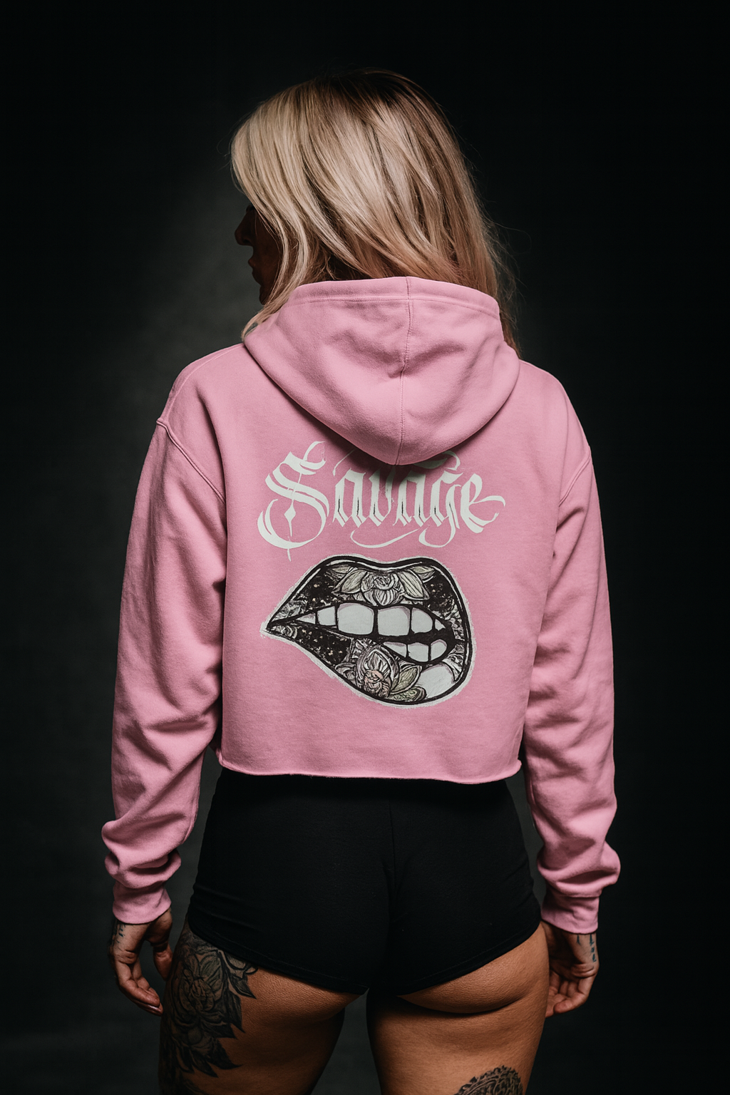 Savage Bite - Cropped Hoodie