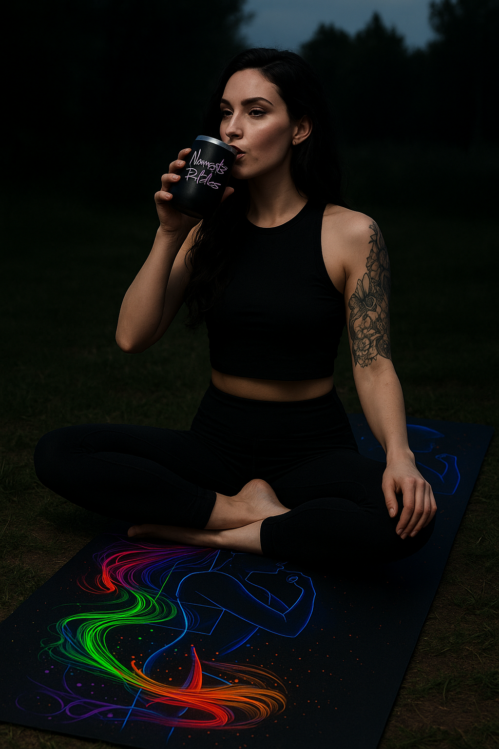 Sip With Attitude  — Savage Yoga 12oz Stainless Steel Wine Tumbler