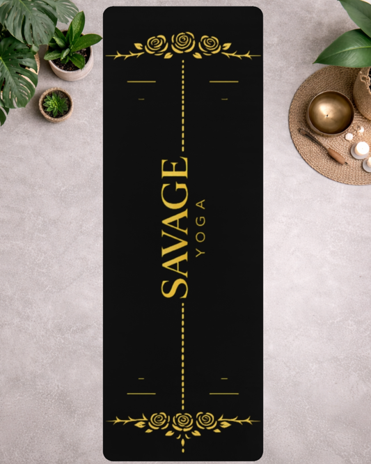 Savage Rose Alignment Yoga Mat