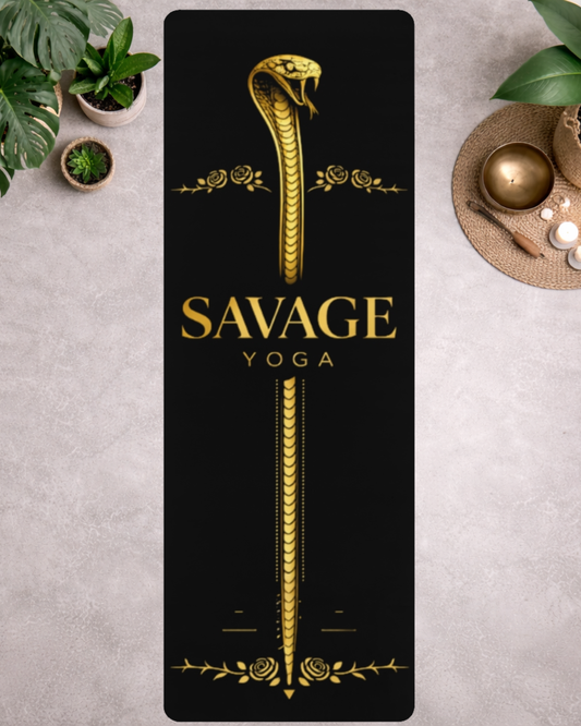 Savage Serpent Rose Alignment Yoga Mat