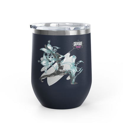Sip With Attitude  — Savage Yoga 12oz Stainless Steel Wine Tumbler