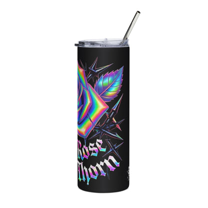 20oz Stainless Tumbler — Holographic Every Rose Has Its Thorns