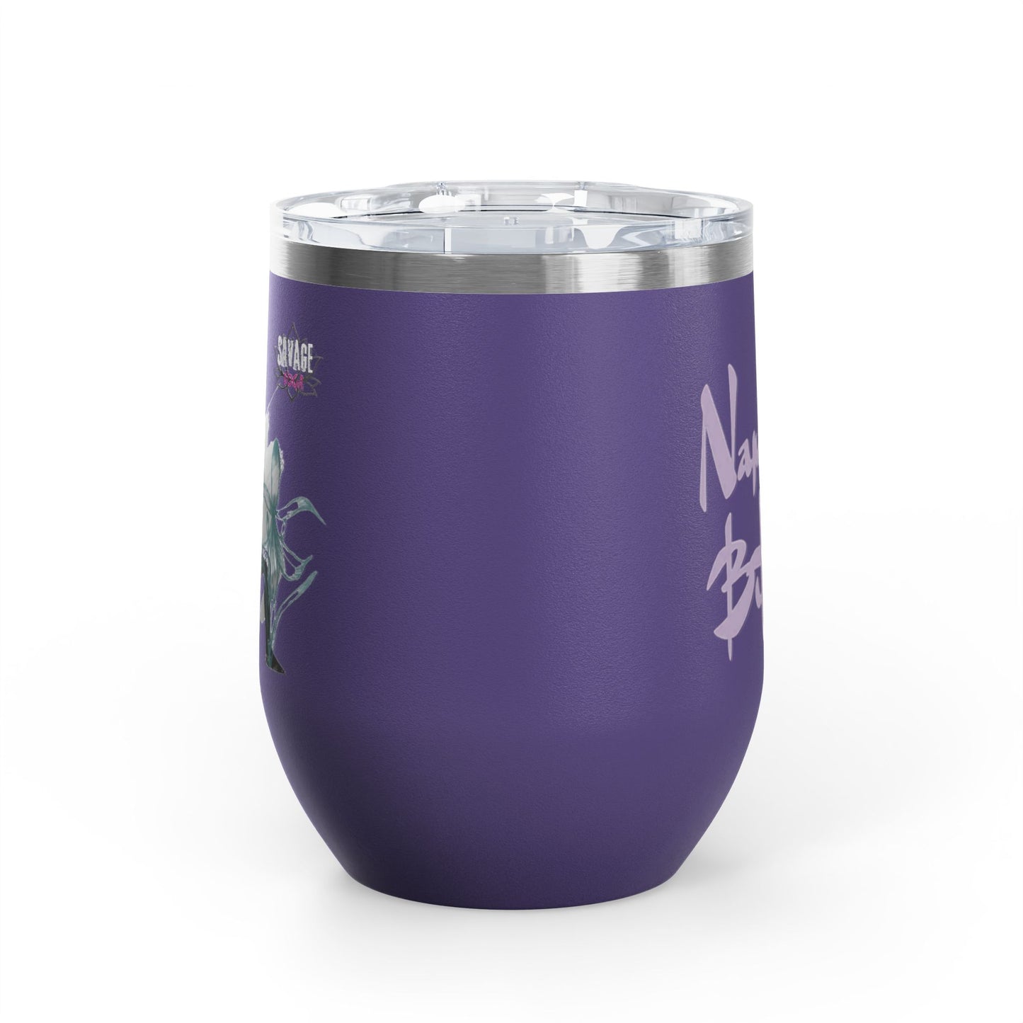 Sip With Attitude  — Savage Yoga 12oz Stainless Steel Wine Tumbler
