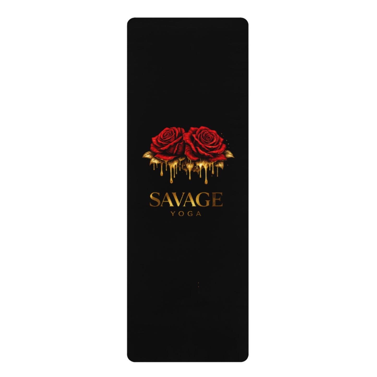Savage Dripping Rose Emblem Yoga Mat