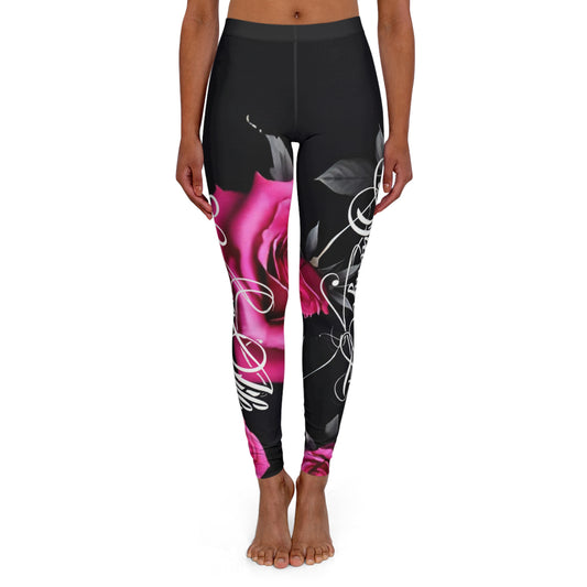 Savage Yoga – Midnight Rose Performance Leggings