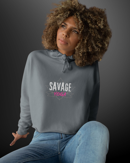 Savage Yoga “Is This Love?” Cropped Hoodie