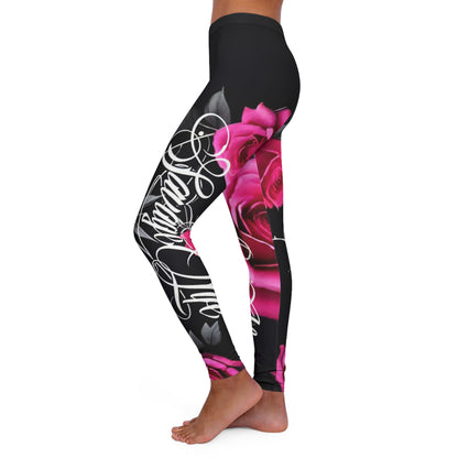 Savage Yoga – Midnight Rose Performance Leggings