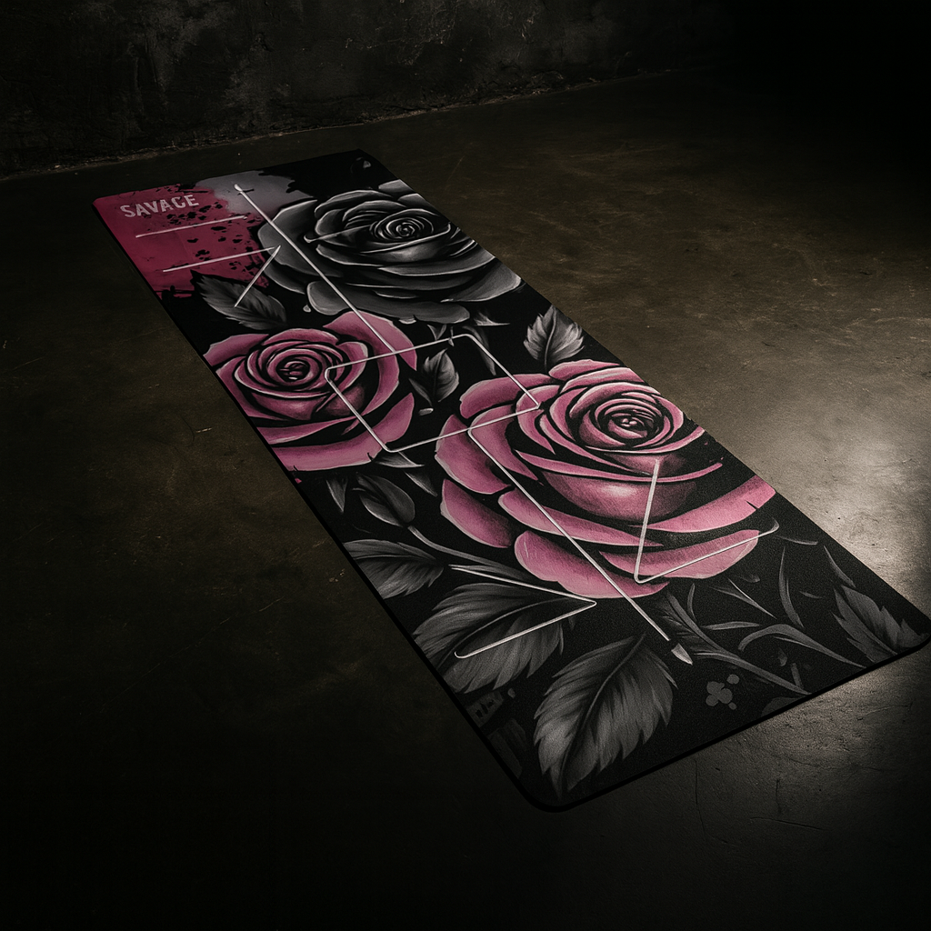Rebel Rose Yoga Mat — Savage Yoga
