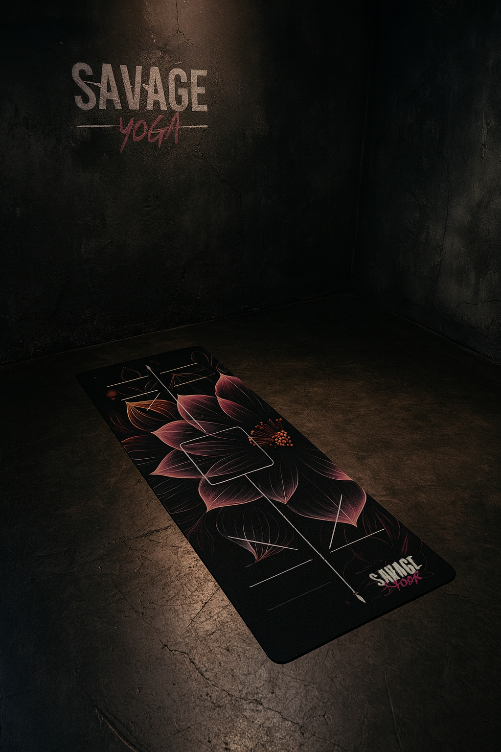 Midnight Dahlia Yoga Mat — Savage Yoga